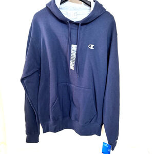 Champion Men's Hoodie Sweatshirt Mdm Brushed Fleece Knit Pullover 100% Polyester